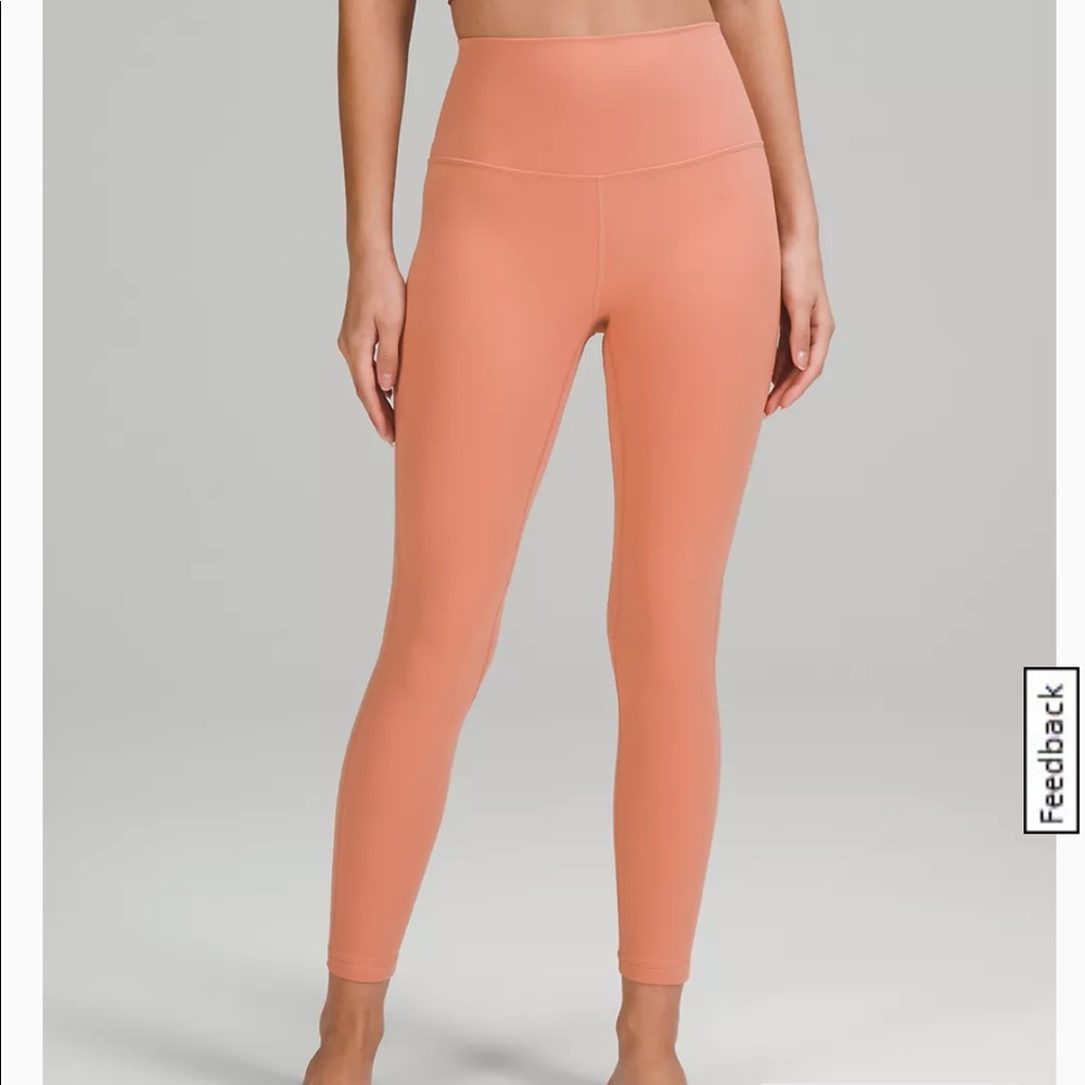 Lululemon size 4 high rise align leggings 25”. Pink savannah.